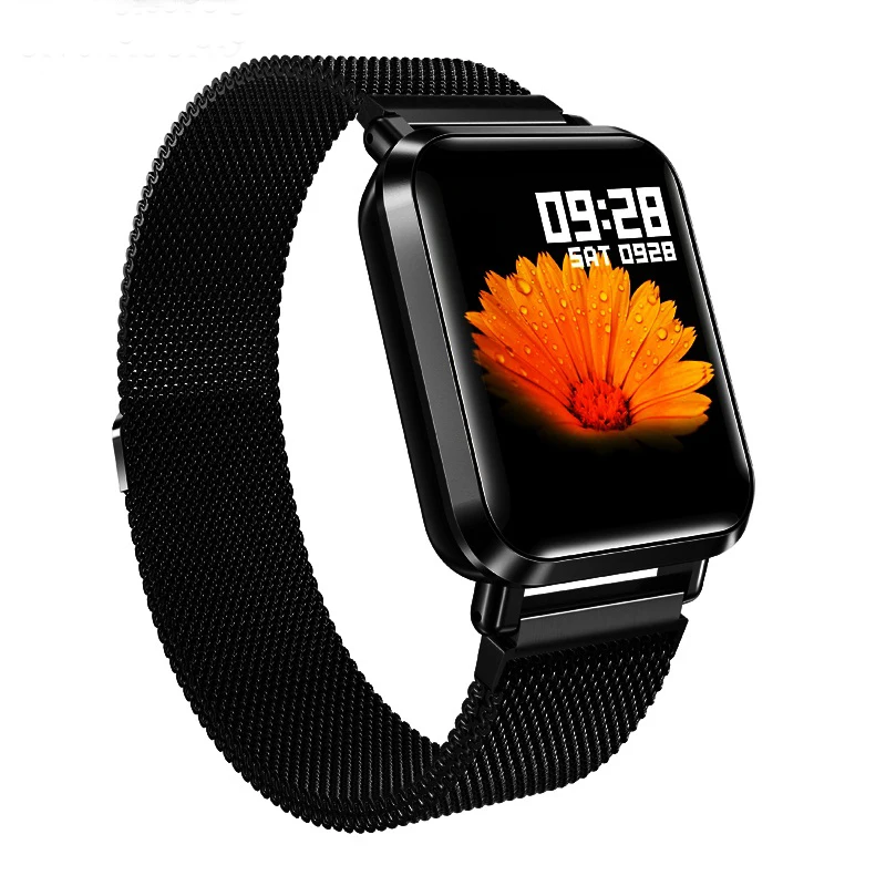 black milan steel SENBONO SN70 Bluetooth Смарт-часы IP68 Водонепроницаемый трекер физической активности кислорода в крови монитор сердечного ритма для мужчин и женщин Смарт-часы - Цвет: black milan steel