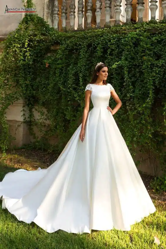 vestido de cetim para casamento