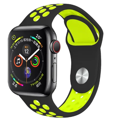 Band for Apple Watch 5 4 3 2 1 42MM 38MM soft Breathable strap Silicone Sports bands for Nike+ Iwatch series 5 4 3 40mm 44mm - Цвет ремешка: 3