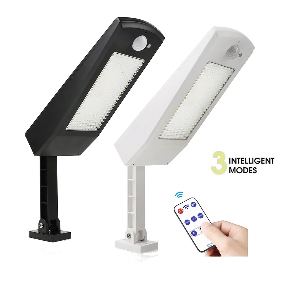 

Upgraded 48 leds Solar Light Color Adjustable With Controller Three Modes Waterproof Lamp Lights For Outdoor Garden Wall Street