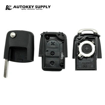 Per VW 3 pulsanti telecomando Flip Key Shell AutokeySupply AKVWF107 - Per VW 3 pulsanti telecomando Flip Key Shell AutokeySupply