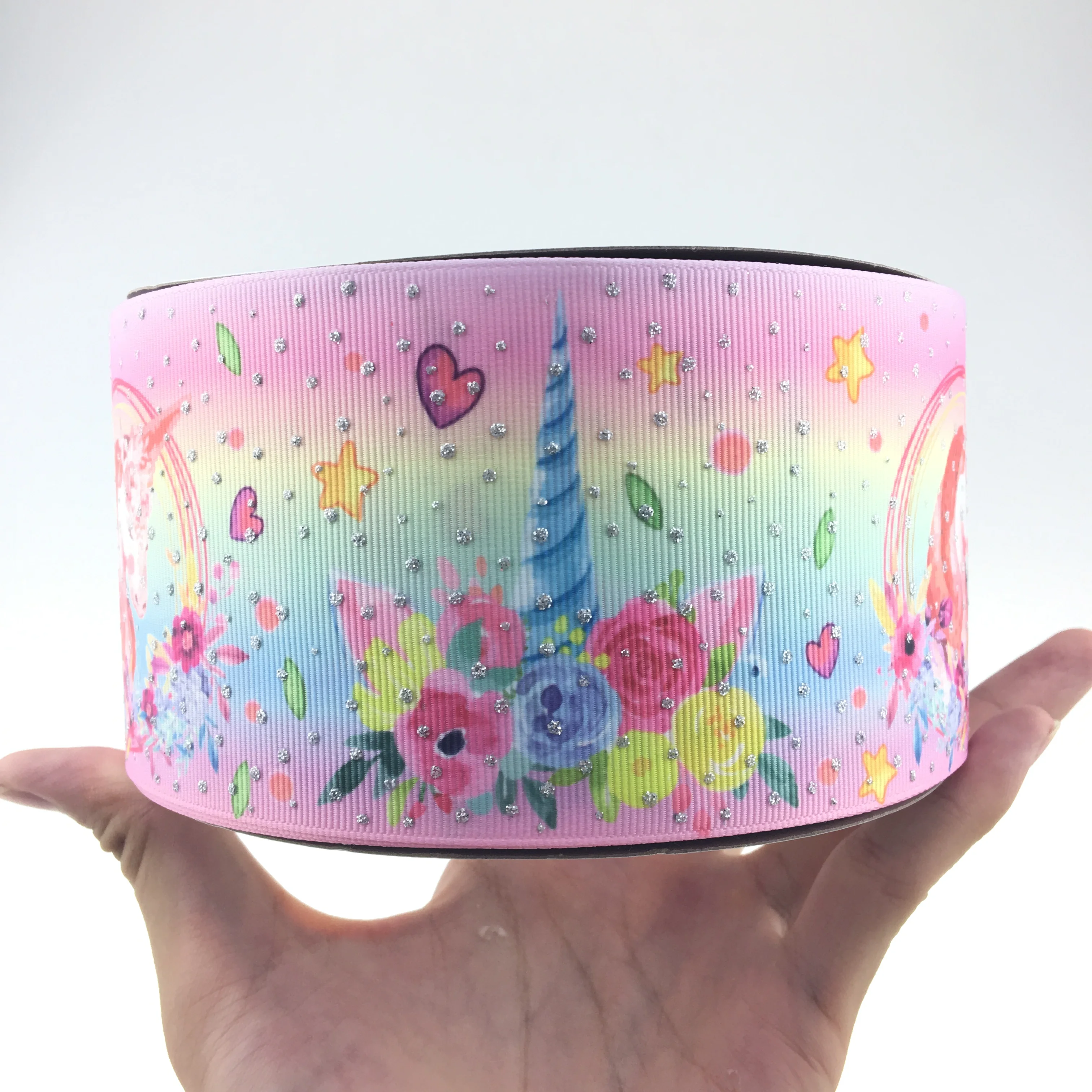 

75mm Unicorn ribbon-Pink unicorn - Cutie Unicorn printed DIY Hairbows Accessories Holiday Decorations Materi Custom Design
