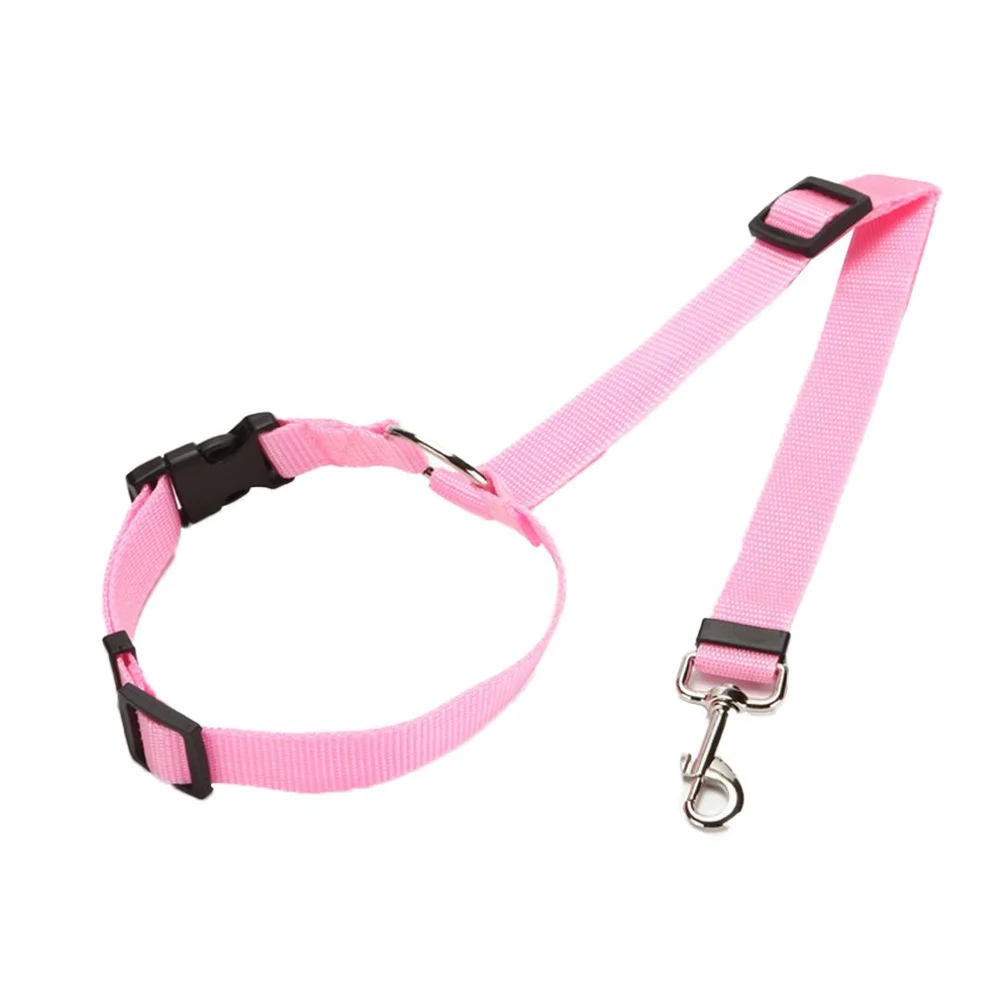 Поводок для собак, автомобильный ремень безопасности, кольцо для собак, автомобильный ремень для сидения, задний ремень, Тяговый ремень, профессиональная Мода - Цвет: pink