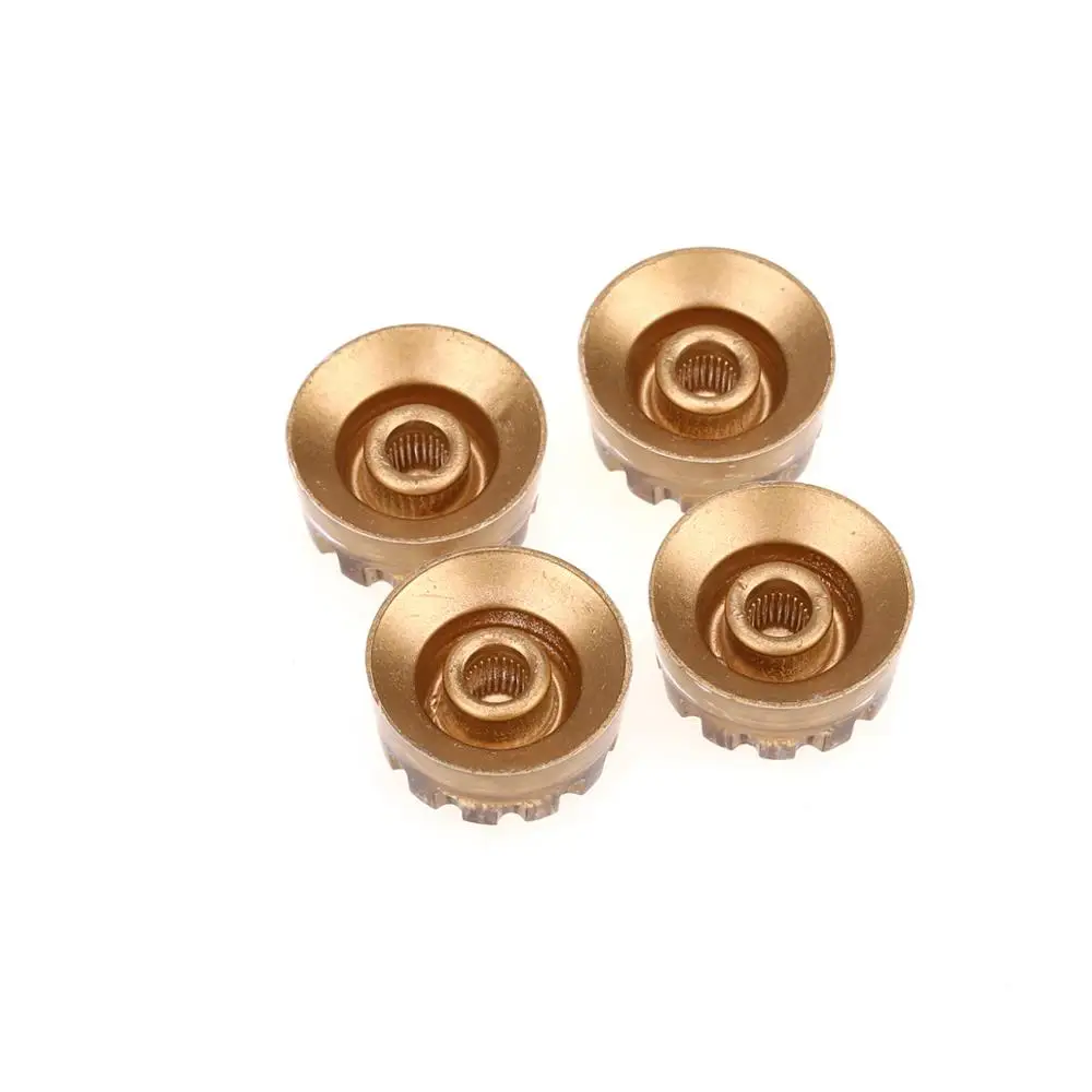 Set of 4 Musiclily Pro Metric Size 18 Spline Speed Control Knobs for Epiphone Les Paul SG Electric Guitar Asia Import Guitar Bass Split Shaft Pots Red