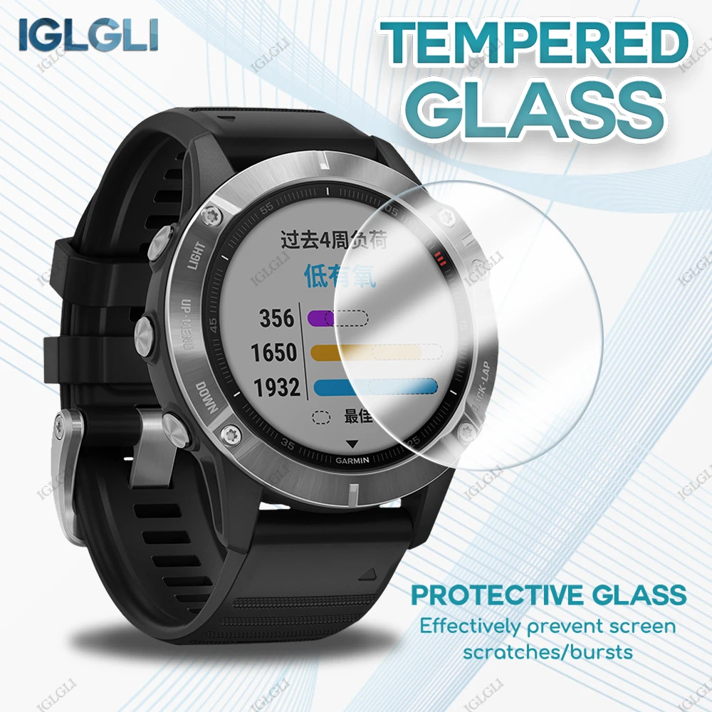 Защитная пленка из закаленного стекла для Garmin Fenix 5 5S 5X 6 Pro / Sapphire Smart Watch 9H защита