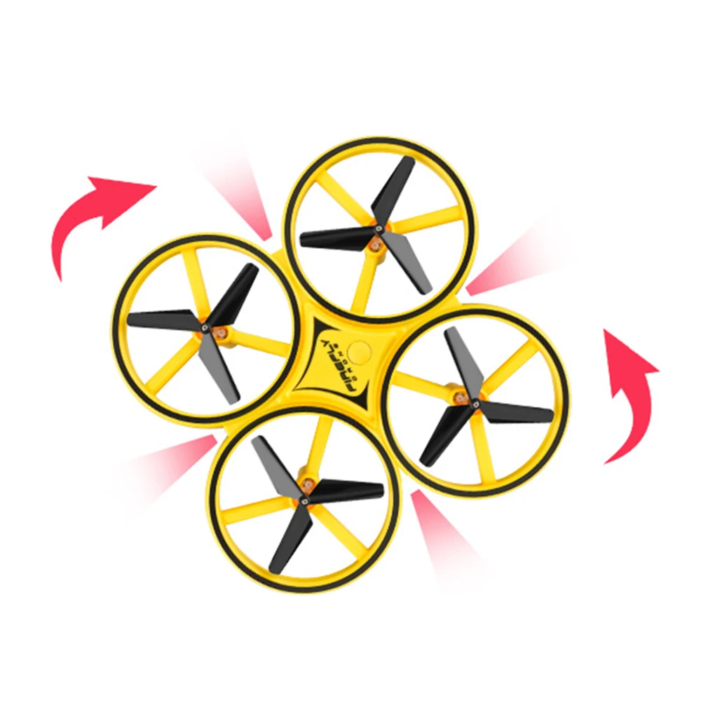 

Flying Watch Gesture Helicopter LED Gravity Sensing Airplane Intelligent Remote Control Bright RC Quadcopter Aircraft Drone