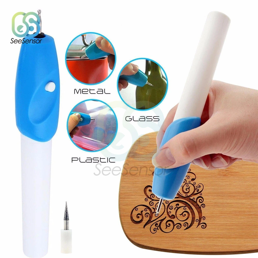 Caneta Gravação EtchMate - Kit Completo Para Metal, Madeira E Vidro
