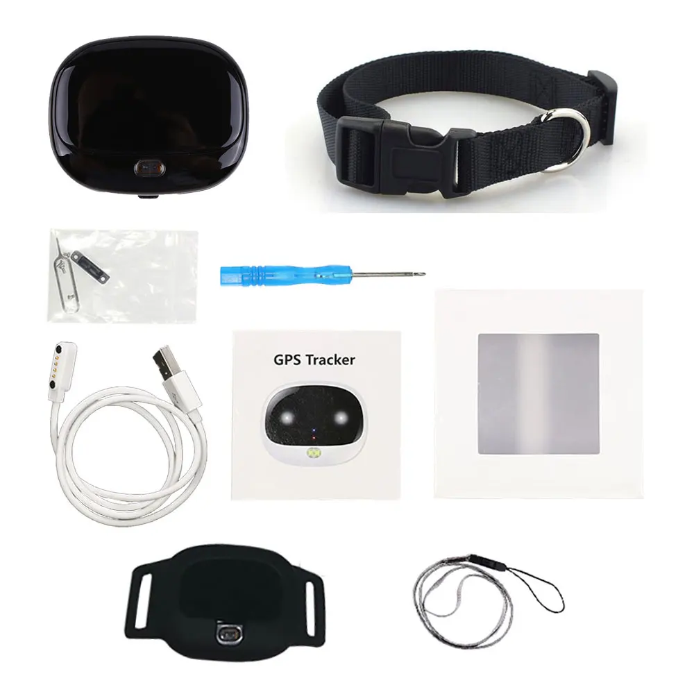 Black-Black-Collar Китай лучший мини gps-трекер для кошек V47 собака gps домашнее животное GSM отслеживающее устройство водонепроницаемый IP67 SOS голосовой монитор Двусторонняя беседа бесплатное приложение - Цвет: Black-Black-Collar