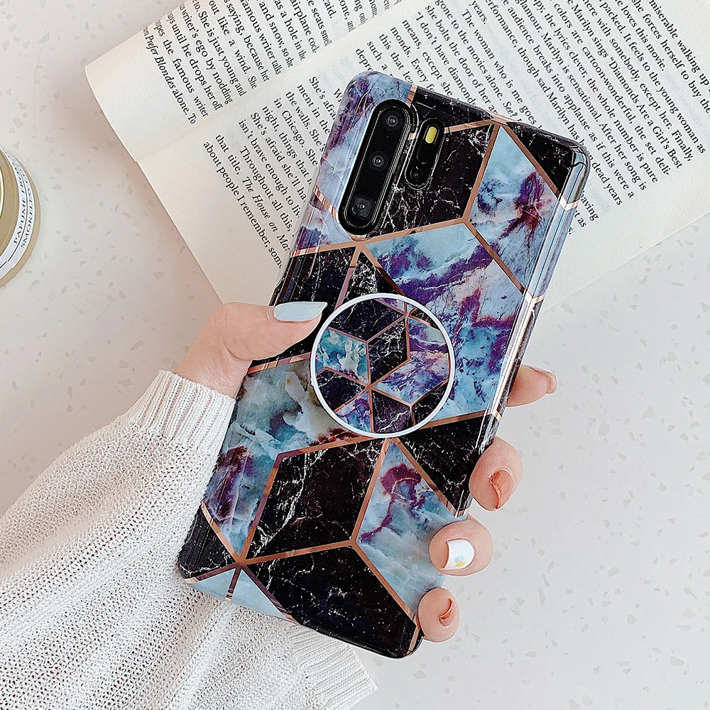 SUYACS винтажный гальванический мраморный чехол для телефона samsung S10e S8 S9Plus для huawei P20 P30Pro Lite Mate20 мягкая крышка IMD - Color: PS6