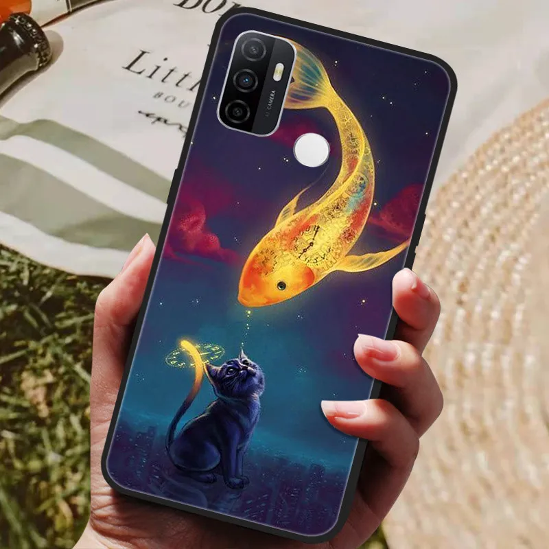 Cat and Wolf Painted Silicone Soft Phone Case - Artistic Back Cover s