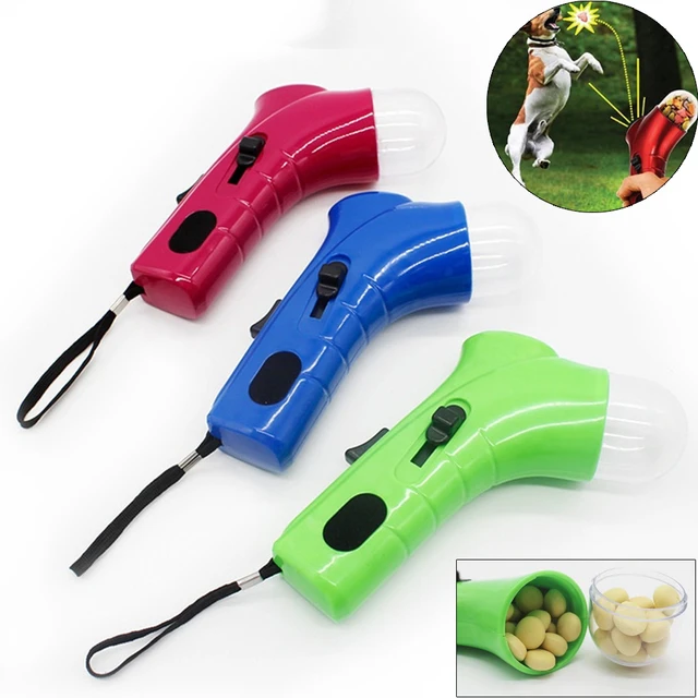 Pet Treat Launcher Handheld Dog Food Catapult Snack Dispenser Feeder