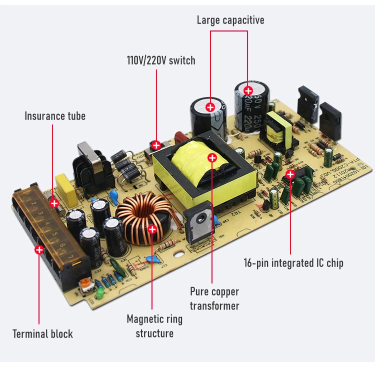 12v 24v alimentação suppy 60w 100 200