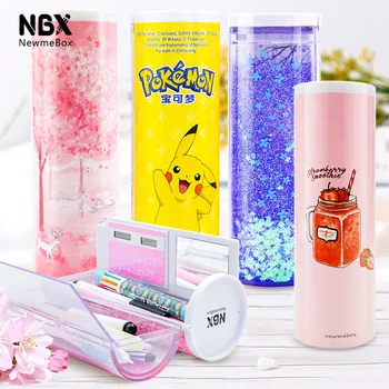新しい21センチメートルペンケースのパスワードロックプライバシー多機能文具箱学生デジタルキー電卓文具箱