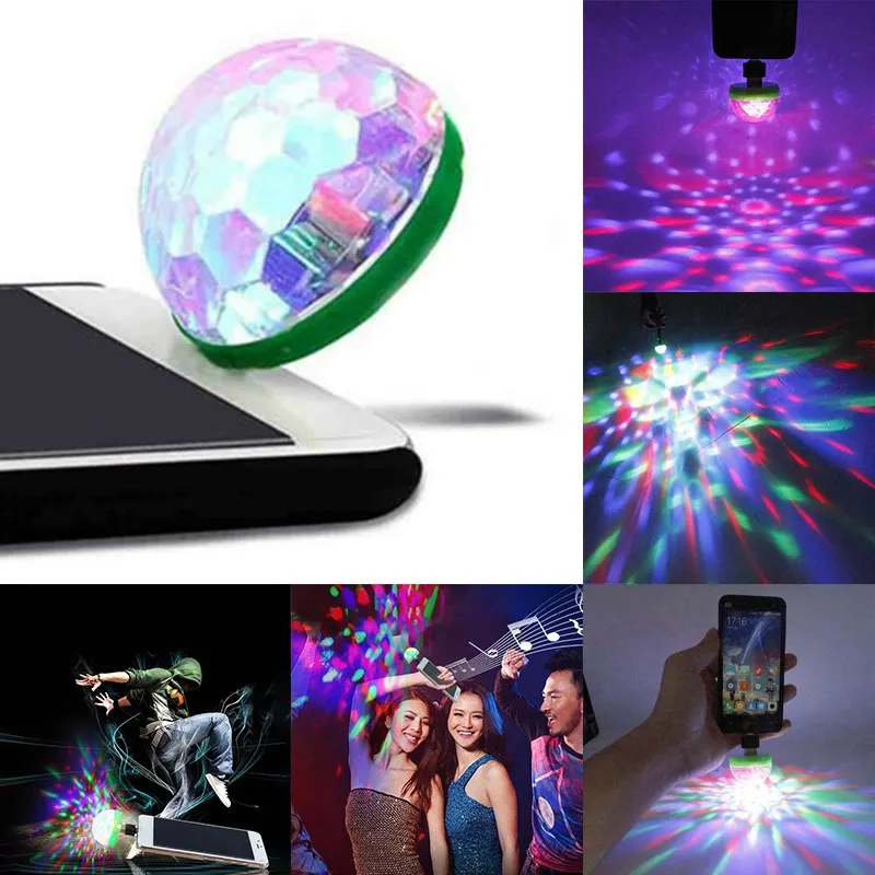 Стиль 3 с usb-портом, светодиодная rgb диско-сценическая лампа для вечеринки клуб диджей КТВ Портативный Волшебный телефон шаровая лампа 3 USB порт шариковая лампа