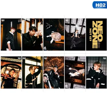 

10PCS/Set NCT 127 New Album NeoZone Photo Card Poster Lomo Cards Crystal Paper Photocard Fans Collection Gift