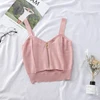 HELIAR Tops Women Crop Top Zipper Fly Stretchy Camis Knitted Tops Sexy Tops With Hole Women Sleeveless Solid Crop Top For Women ► Photo 2/6