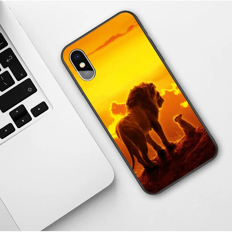 Король Лев nala Simba timon мягкий черный чехол для телефона для iPhone 11 Pro Max 6 6s Plus 7 8 plus X XS Max XR King Coque