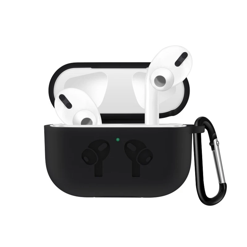 Для air pods pro Чехол для airpods pro airpod pro airpodspro чехол s чехол на airpogs 3 поколения силиконовый защитный чехол - Цвет: black