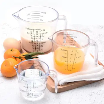 

150/300/600ml Plastic Measuring Cups with Handle Water Milk Egg Scale Clear Scale Transparent Mug Pour Spout Measuring Cup Mug