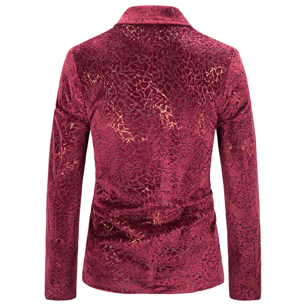 MJARTORIA 2019 Fashion Men's Large Size Floral Blazer Brand National Wind Navy Red Wine Men's Blazer Slim Suit Blazer New