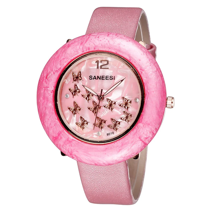 

Fashion Watch Women SANEESI Brand Quartz PU Leather Straps Casual Watch Ladies Wristwatches