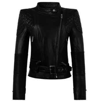 

faux PU leather coat short jacket moter jacket biker jacket outwear suit 2020 fashion