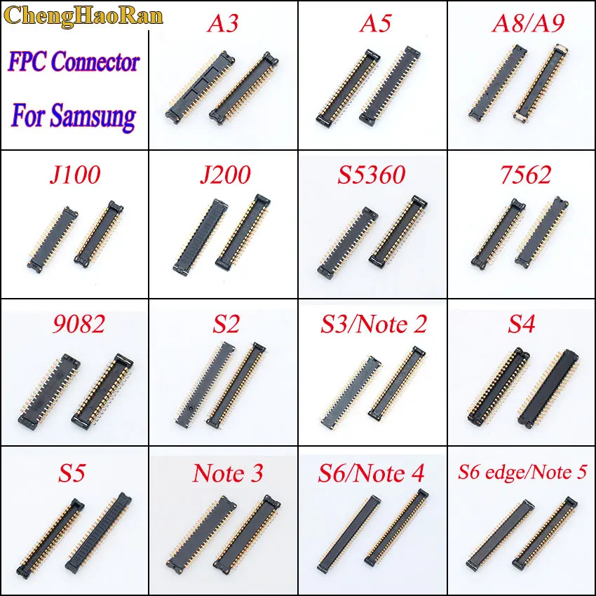 1 шт. разъем для ЖК-экрана Samsung 7562 9082 S5360 A3 A5 A8 A9 J100 J200 Note 2 3 4 5 S3 S4 S5 S6 edge | Обустройство