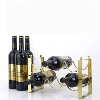 

Stackable Wine Holder Countertop Cabinet Metal Champagne Holder Storage Stand Beer Organizer Home Decor Bar Wine Display Racks