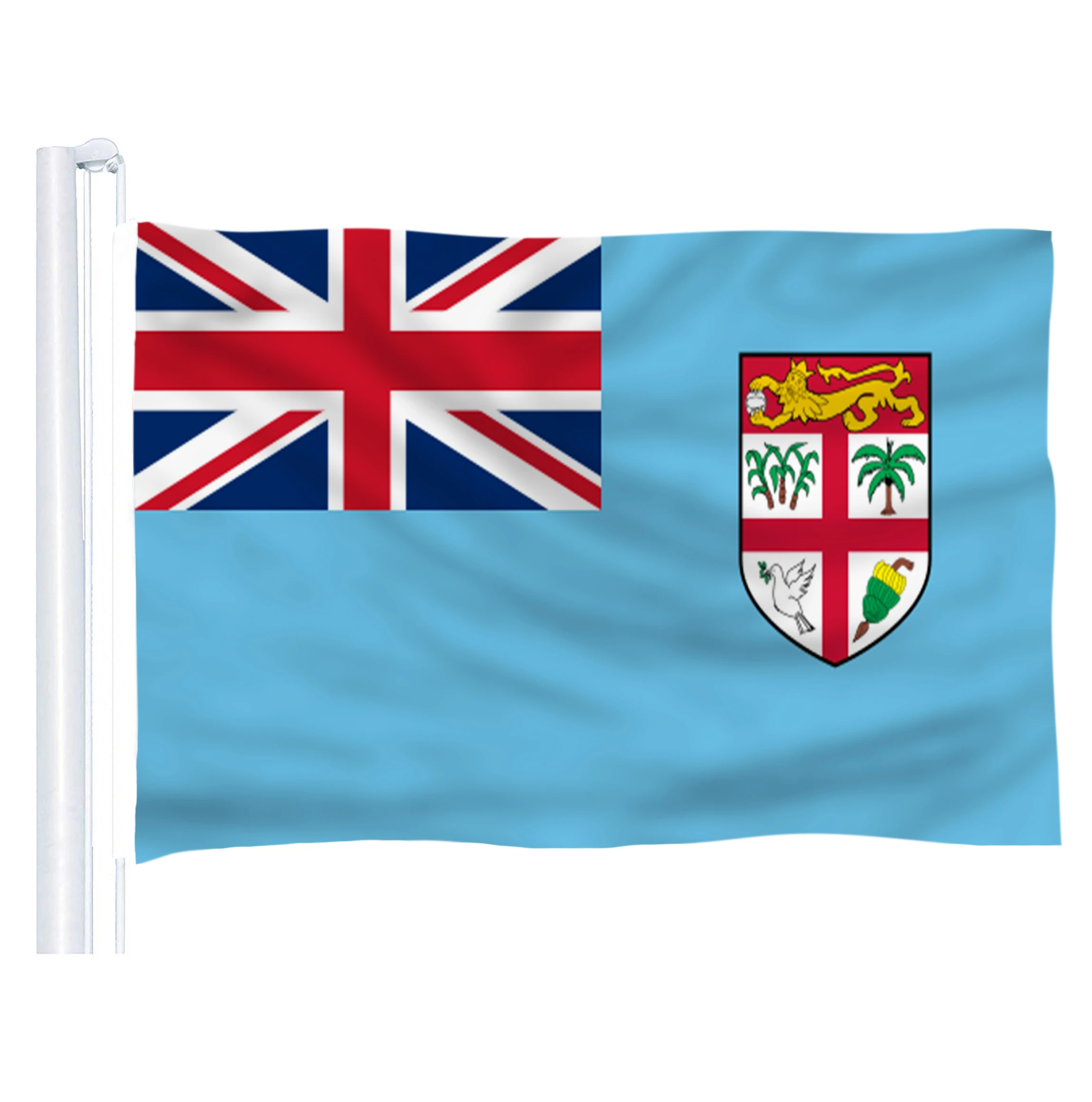 Fiji Fj Bendera Poliester Bendera 5 3 Ft 150 90 Cm Semua Logo Warna Bendera Spanduk Aksesoris Aliexpress