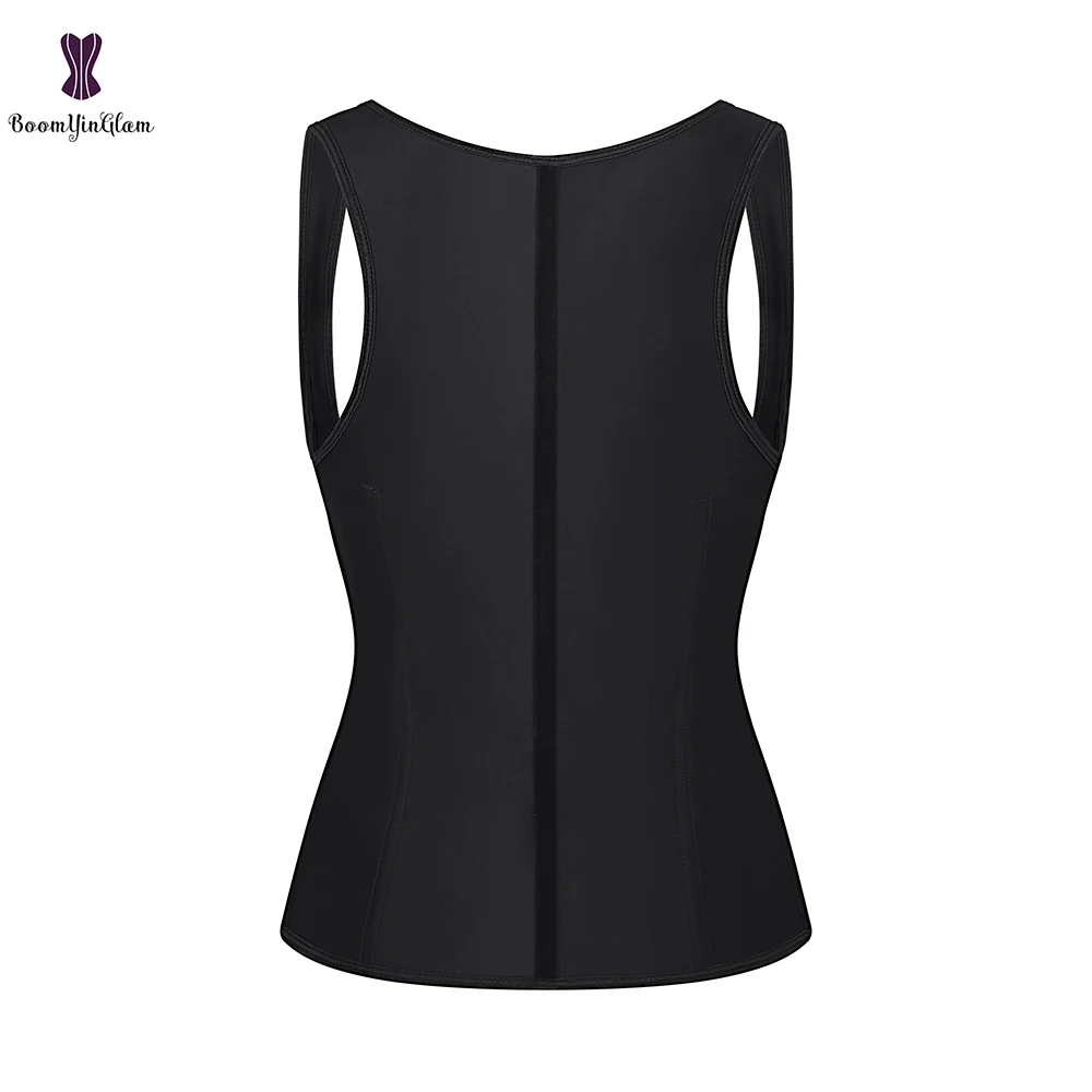 Latex Vest Corset Waist Trainer 3 Hooks Bustier 9 Steel Bone Gorset Plus Size Black Beige Korset Corselet #888