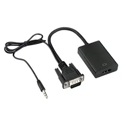 VGA + USB к HDMI Кабель-адаптер Кабельный адаптер-переходник для компьютера ноутбука HD tv Projecto 822 #2