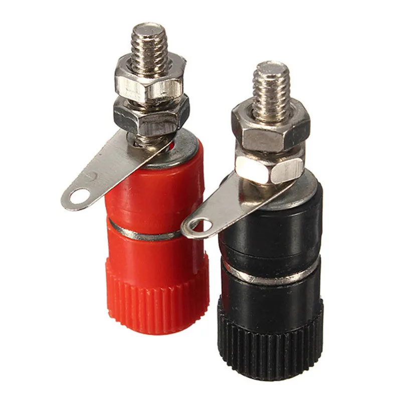 10Pcs Socket Nickel Plated Binding Post Nut Speaker Socket Terminal Binding Post For 4mm Banana Plug Socket Female Connector