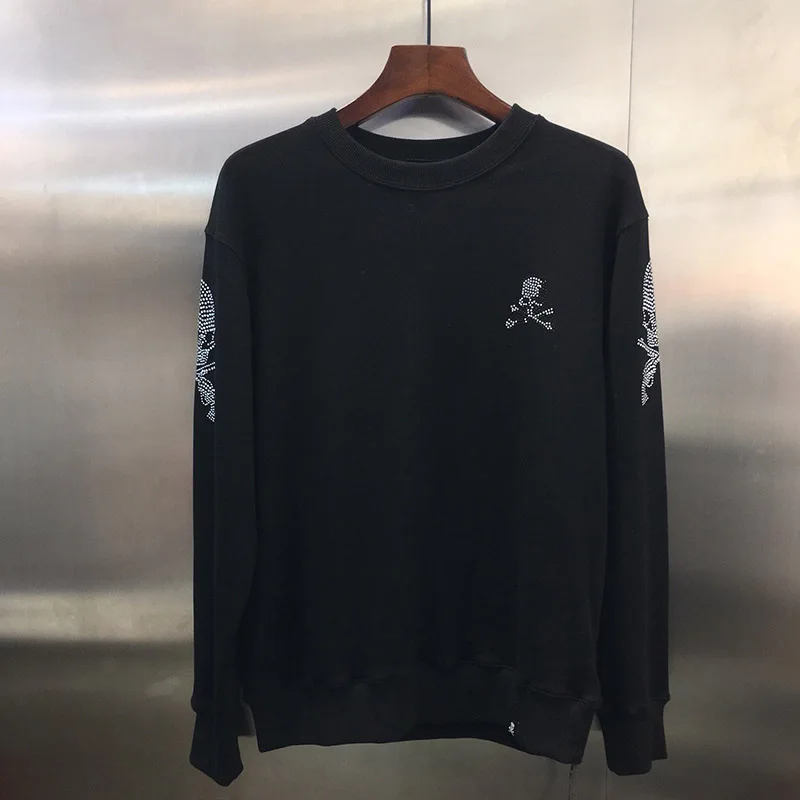 2019FW 1:1 качество Горячая бурение черепа Mastermind Япония толстовки для мужчин женщин хлопок MMJ Стразы пуловер с черепом куртка