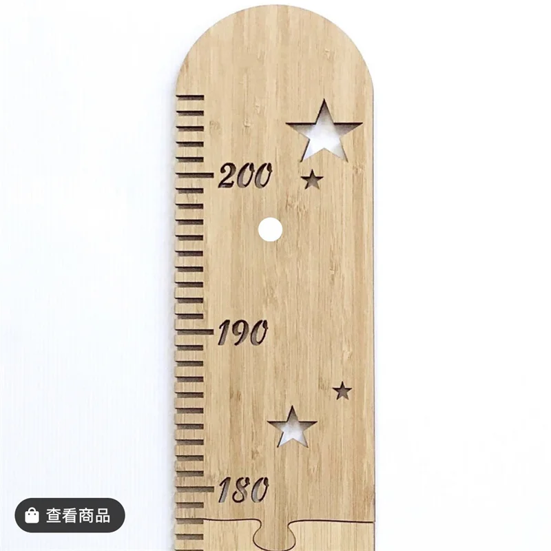5Pc Nordic Wooden Kids Height Growth Chart Ruler for Boys and Girls Height Gauge Room Decoration Wall Meter Measurement Stickers