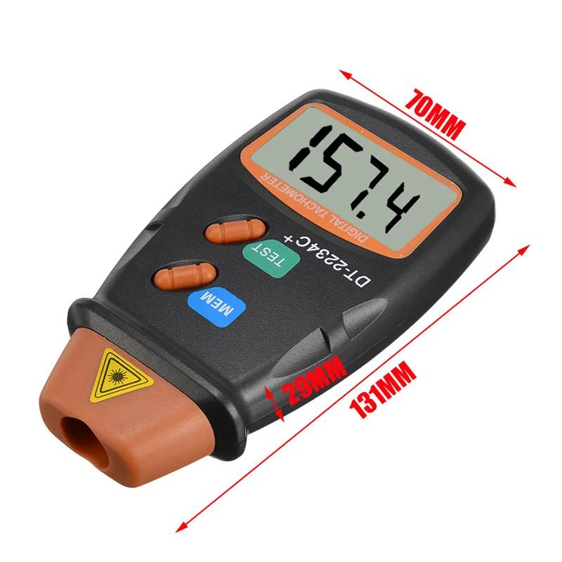 General Digital Laser Photo Tachometer Non Contact RPM Tach Digital Laser Tachometer Speedometer Speed Gauge Engine