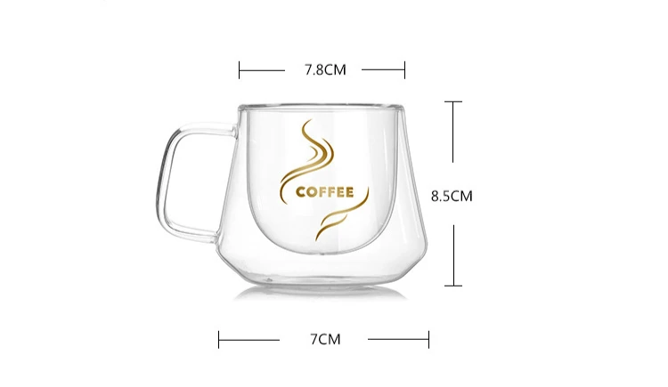 Bodum дизайнерская Алмазная кружка для кофе против ожогов кафе профессиональная бариста латте эспрессо с двойными стенками Стеклянная Термочашка чашка