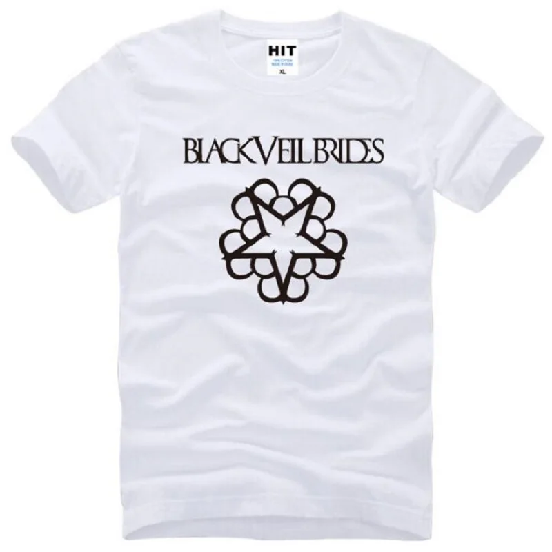 white t shirts 1 Черный Veil Brides футболки Для мужчин хардкор панк Футболка Изделие из хлопка с короткими рукавами с О-образным вырезом группа панк-рок футболки Летний стиль - Цвет: white t shirts 1