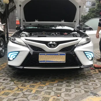 

Fits Toyota Camry 2018 2019 XSE SE Car Accessories Dynamic Ambilight Yellow Turn Signal Car DRL Lamp LED Daytime Running Light