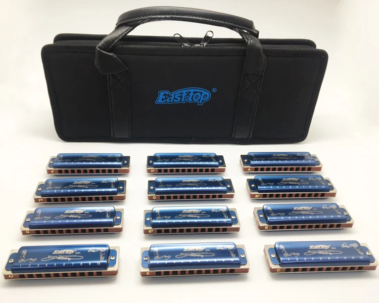 EASTTOP T008K-12 set harmonica 12keys blues harp diatonic best selling good price | Спорт и развлечения