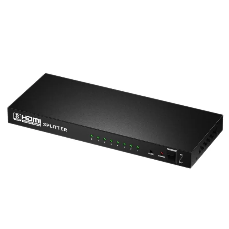 

1 In 8 Out HDMI Splitter 1080P HD Clear Video 3D Support Adapter High Resolution HDMI Switch