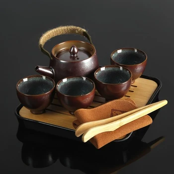 

Tea ceremony set "Tyaniva", 8 items: teapot, 4 cups, tongs, napkin, stand