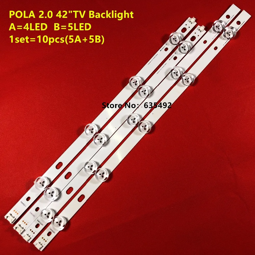 10 шт. светодиодный Подсветка полосы для LG INNOTEK POLA2.0 4" ТВ T420HVN05.0 T420HVN05.2 42LN5758 42LN5406-ZA 42ln5460 42LN5750 42LN575S