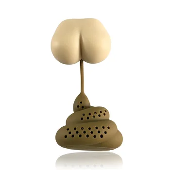 

Reusable Silicone Tea Infuser Creative Poop Shaped Funny Herbal Tea Bag Reusable Coffee Filter Diffuser Strainer Tea Accessories