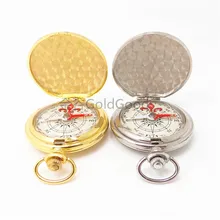 Новые продукты J35 подарочные карманные часы компас Ретро медное покрытие золотой флип компас