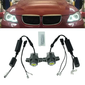 

For BMW E90 E91 80W Car 8LED Angel Eye Lights 6000-6500K Bulbs 2000lm Lamps Set