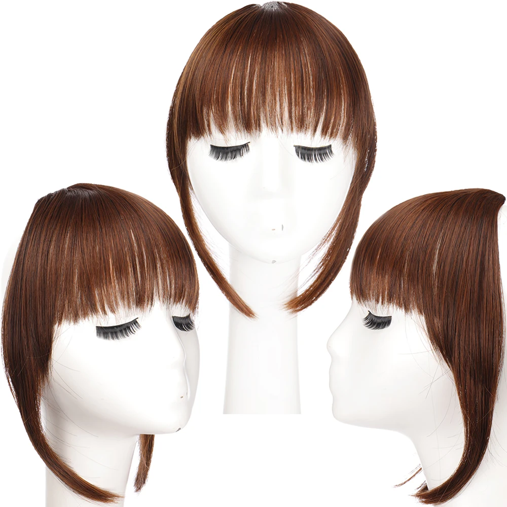 Xuanguang前髪合成高温繊維は 2 クリップ斜めもみあげ前髪前髪のかつら Synthetic Bangs Aliexpress