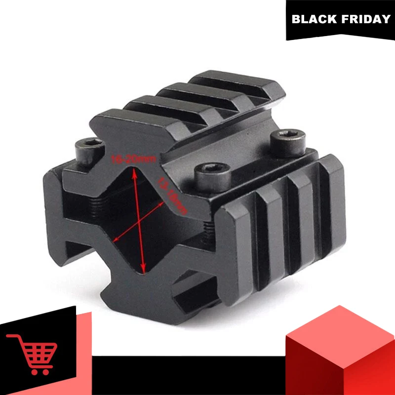 

Tactical Barrel Mount 4 Rail 3 Slots on Barrel of 20 mm Picatinny Weaver Bipod Rifle Scope Rail Mount Hunting Accessories