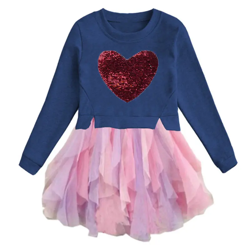 Dxton/Одежда для маленьких девочек платья для маленьких девочек с животными, Vestdios, платье для девочек платье принцессы с длинными рукавами для детей возрастом от 2 до 8 лет - Цвет: RELH4560