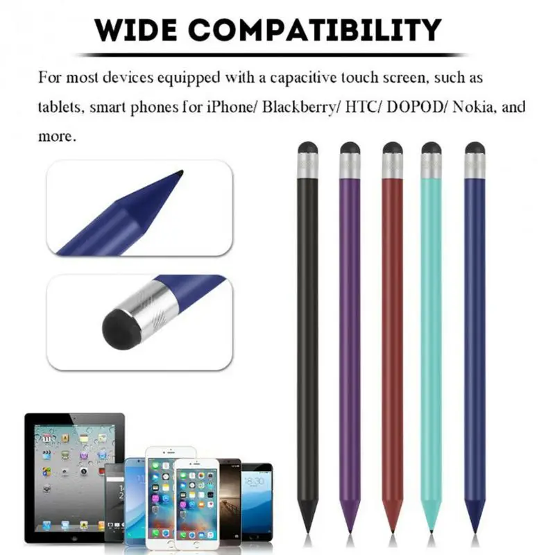 Ретро Круглый тонкий конец ручка с сенсорным экраном емкостный стилус для iPad iPhone мобильные телефоны аксессуары для планшетов