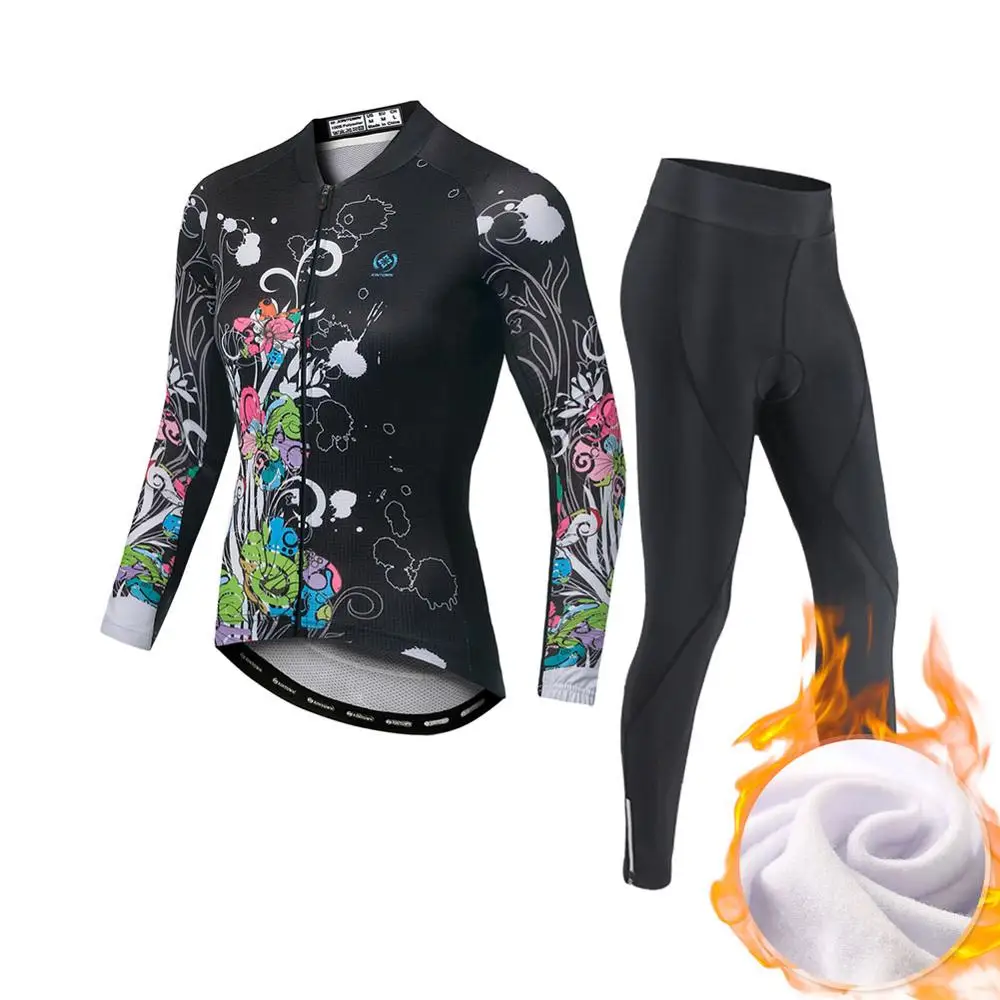 

Cycling Jersey Sportswear Women's Bicycle Pro Team Riding Ciclismo MTB Maillot Long Sleeve Bike Shirts Quick-dry Clothes